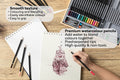 85 Piece Art Set with Built-in Wooden Easel