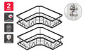 Adhesive Corner Shower Caddy (2 Pack)