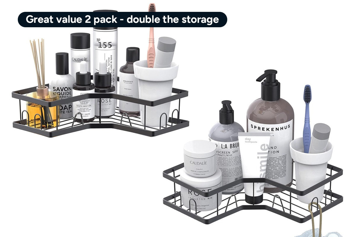 Adhesive Corner Shower Caddy (2 Pack)