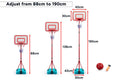 Kids 88-190cm Basketball Hoop Stand Set