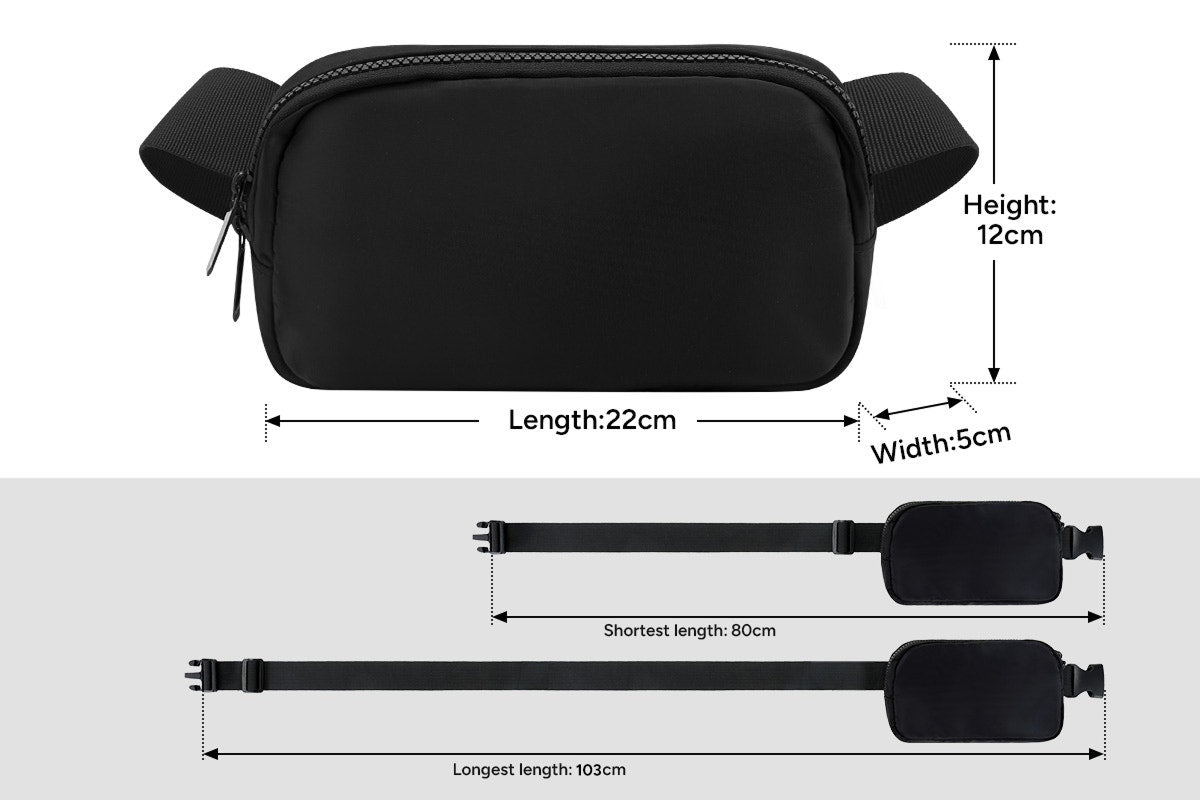 Multi-Purpose Belt Bag (Black)
