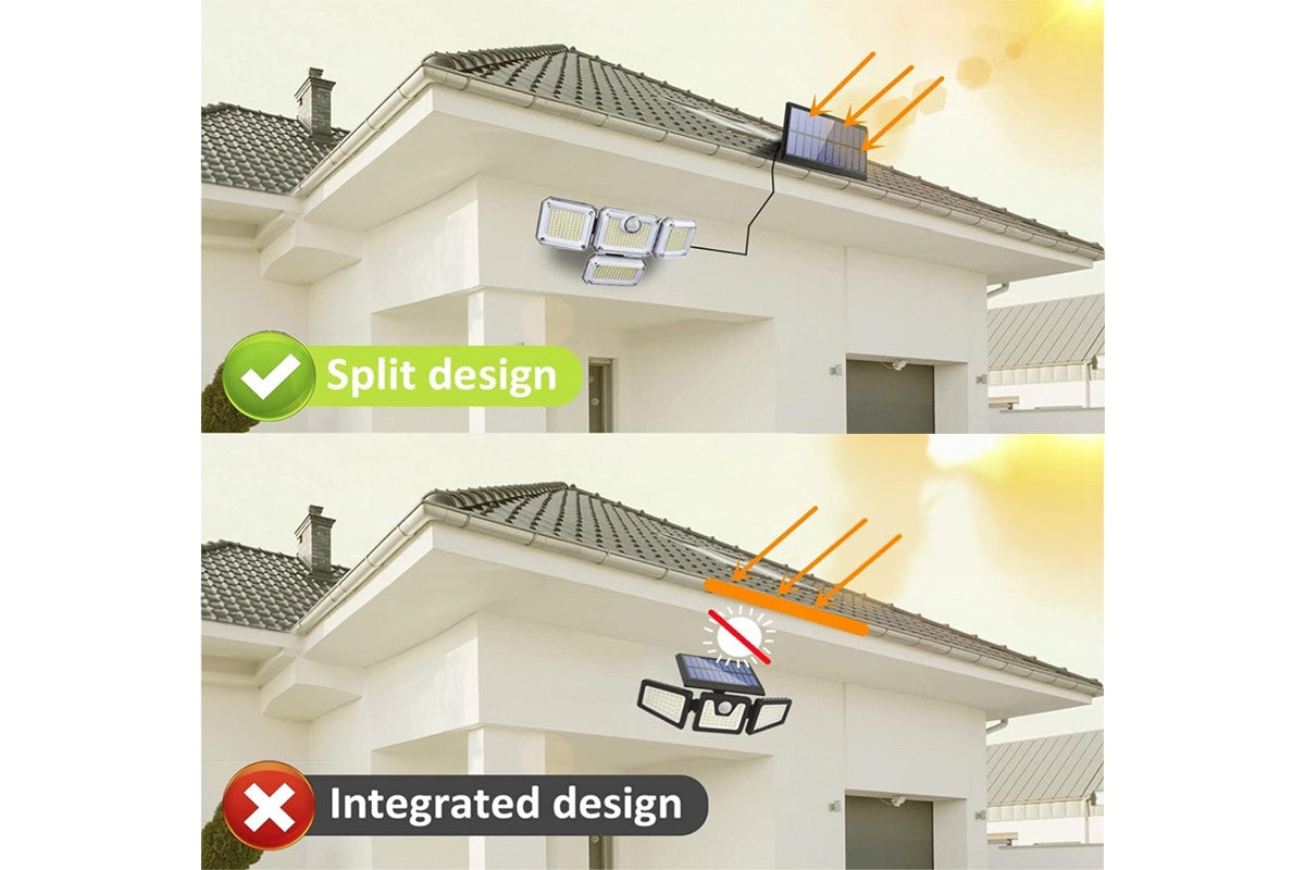 4-Headed Outdoor Solar Motion Sensor Light (333 LED)