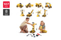 Kids 8-in-1 Construction Vehicle Building Set
