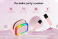 Mini Karaoke Machine with 2 Wireless Microphones (Pink)