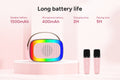 Mini Karaoke Machine with 2 Wireless Microphones (Pink)