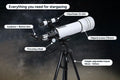 Telescope with Tripod & Smartphone Adapter