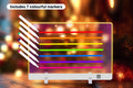 LED Acrylic Drawing Board with 7 Coloured Markers and Stand