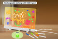 LED Acrylic Drawing Board with 7 Coloured Markers and Stand