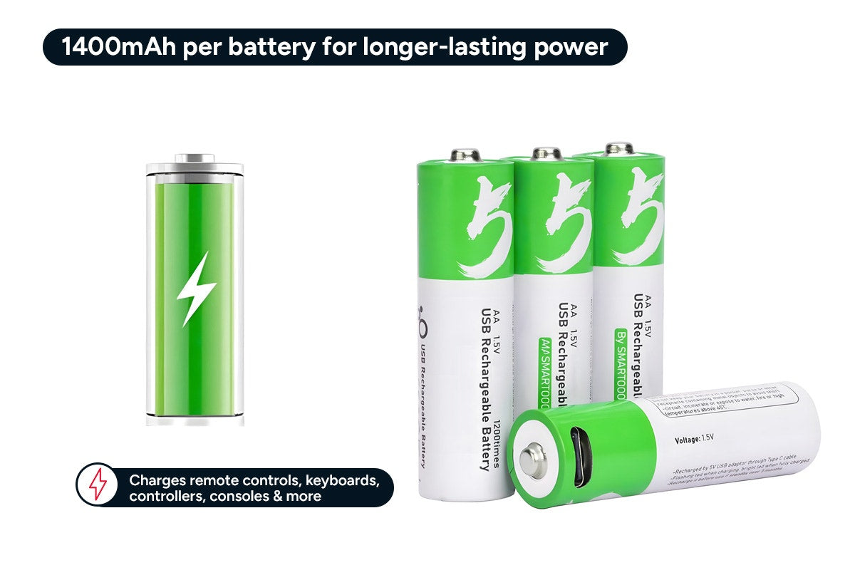 Rechargeable Lithium-Ion AA Batteries - 4 Pack - SuperSaverAU - view 7
