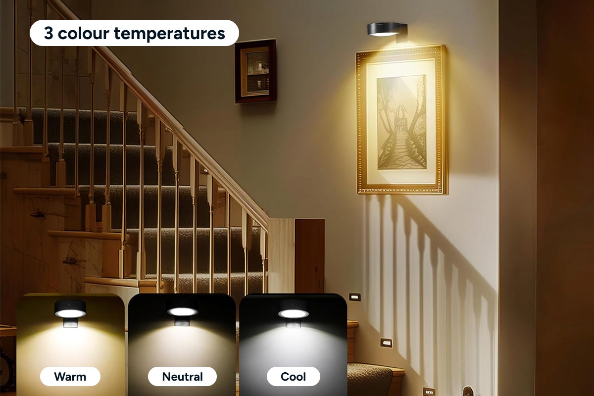 Rechargeable Wall-Mounted Magnetic Lights with Remote Control (3 Pack)