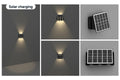 Solar Square Outdoor Wall Lights (4 Pack)