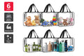 Clear PVC Waterproof Storage Bags with Zipper (6 Pack)