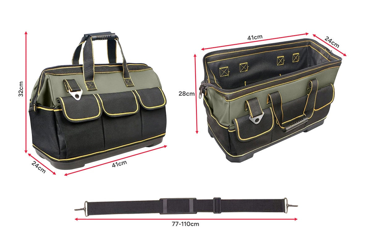 Heavy Duty 410mm Hard Base Tool Bag
