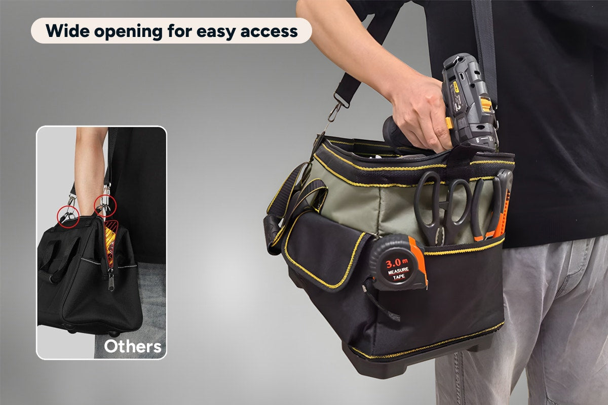 Heavy Duty 410mm Hard Base Tool Bag