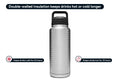 1.2L Stainless Steel Insulated Water Bottle with Chug Cap (Navy)