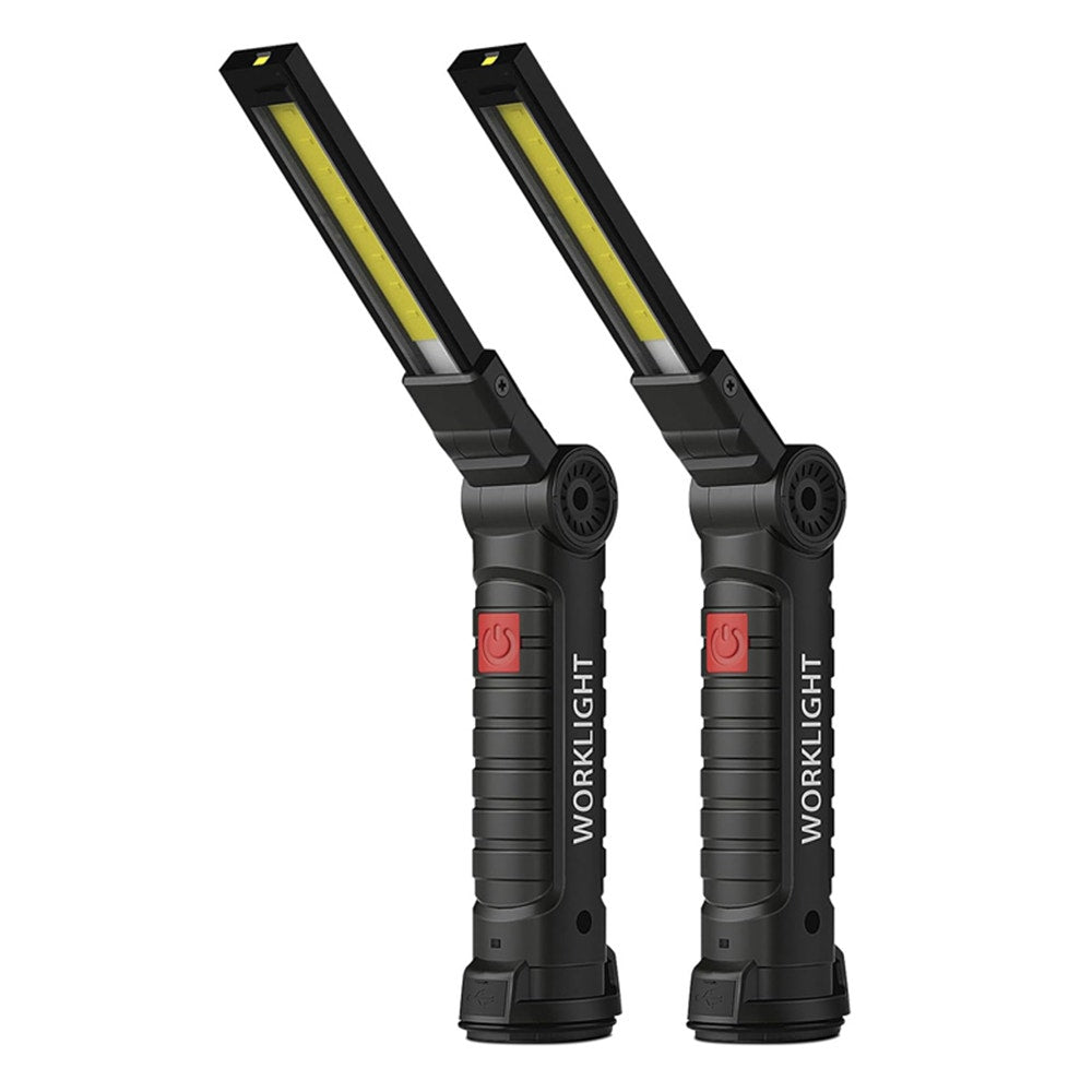 360° Foldable Rechargeable Magnetic LED Work Light (2 Pack)