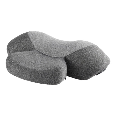Livemor 2 in 1 Heated Neck Massager Pillow Grey with Memory Foam and Type-C Charging