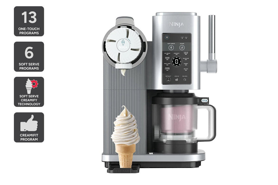 Ninja Swirl by CREAMi Soft Serve and Ice Cream Machine (Platinum Silver)