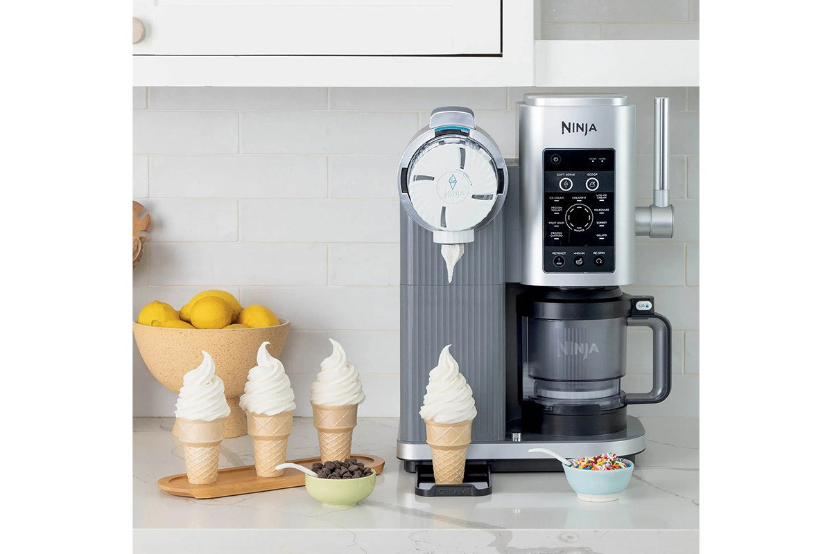 Ninja Swirl by CREAMi Soft Serve and Ice Cream Machine (Platinum Silver)