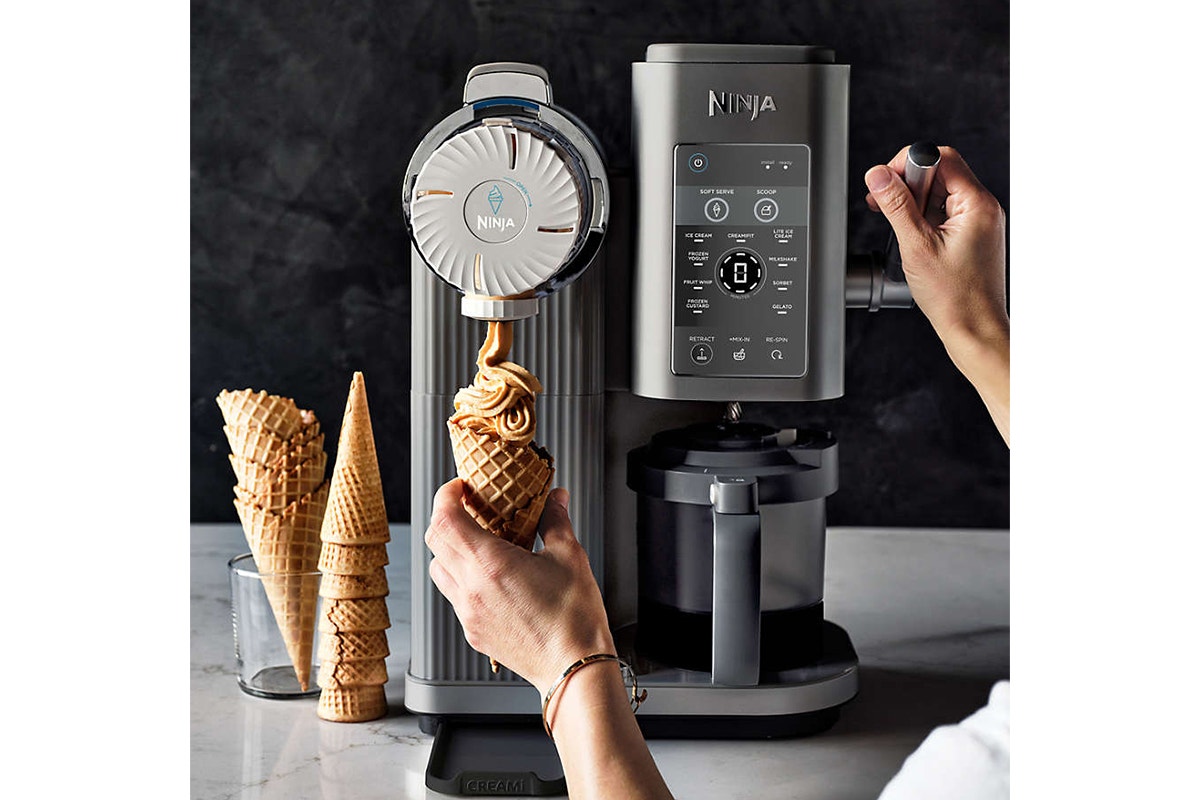 Ninja Swirl by CREAMi Soft Serve and Ice Cream Machine (Platinum Silver)
