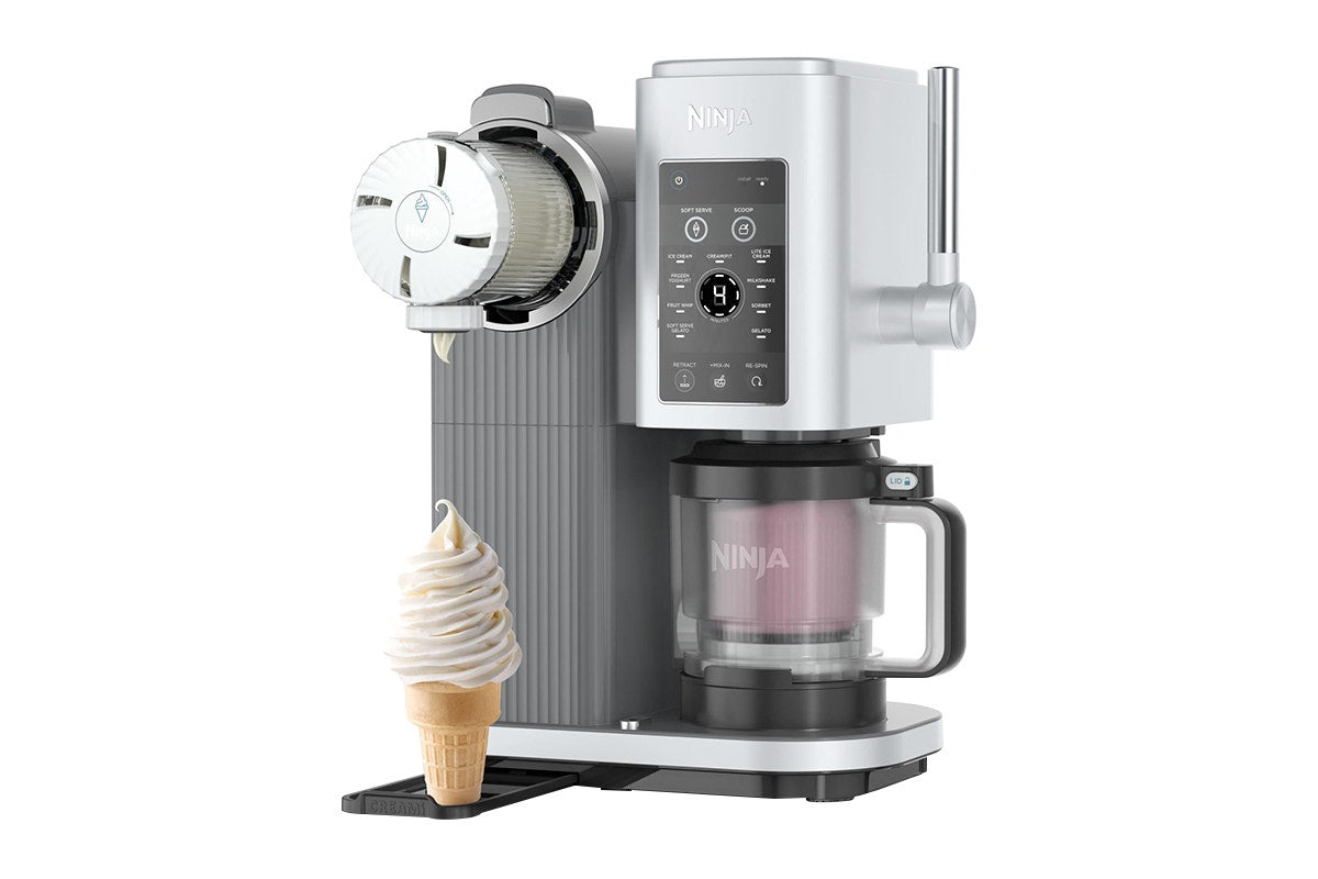 Ninja Swirl by CREAMi Soft Serve and Ice Cream Machine (Platinum Silver)