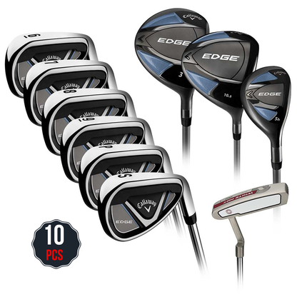 Callaway Edge Men's 10 Piece Left Handed Regular Flex Golf Club Set