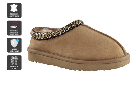 UGG Outback Premium Australian Sheepskin Braided Slip On Boot  (Chestnut, Size 12M/13W US)