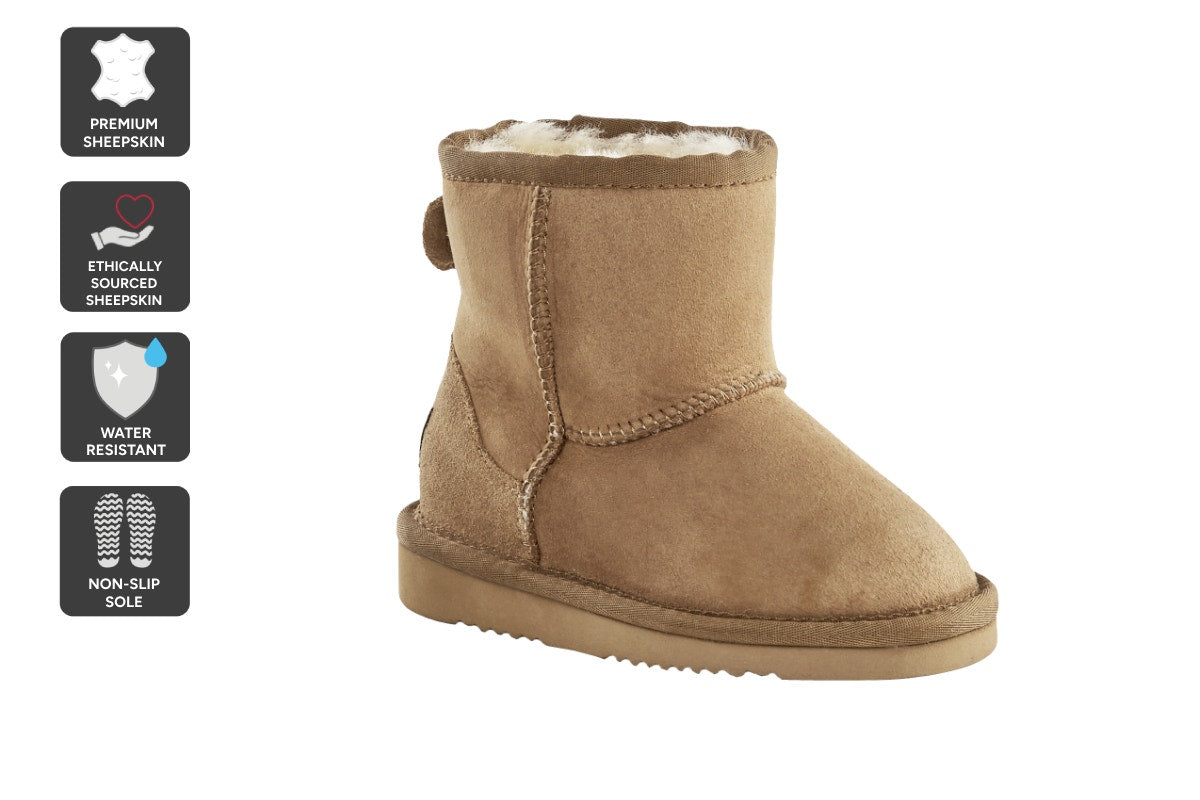 UGG Outback Kid's Premium Australian Sheepskin Classic Boot (Chestnut, Size 3-4 US)