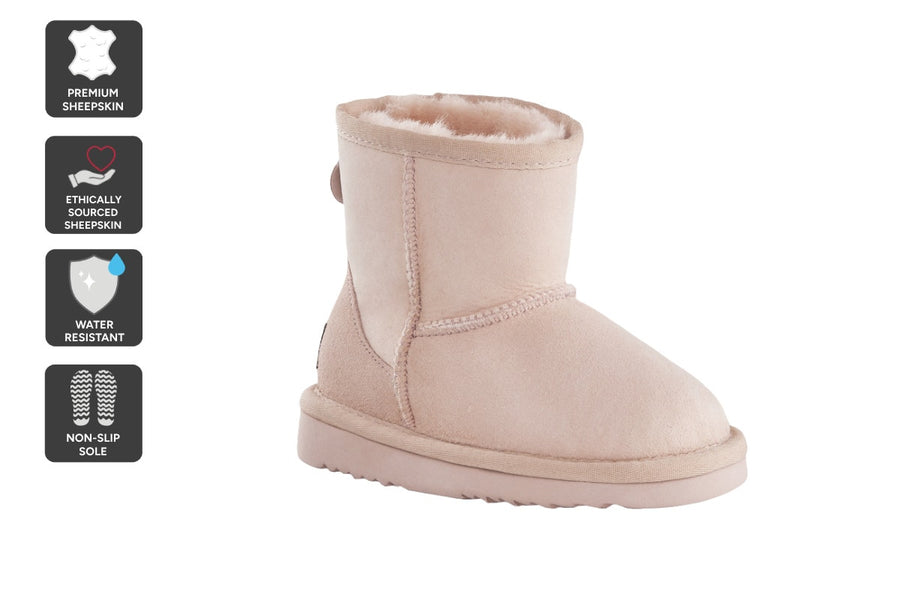 UGG Outback Kid's Premium Australian Sheepskin Classic Boot (Pink, Size 3-4 US)