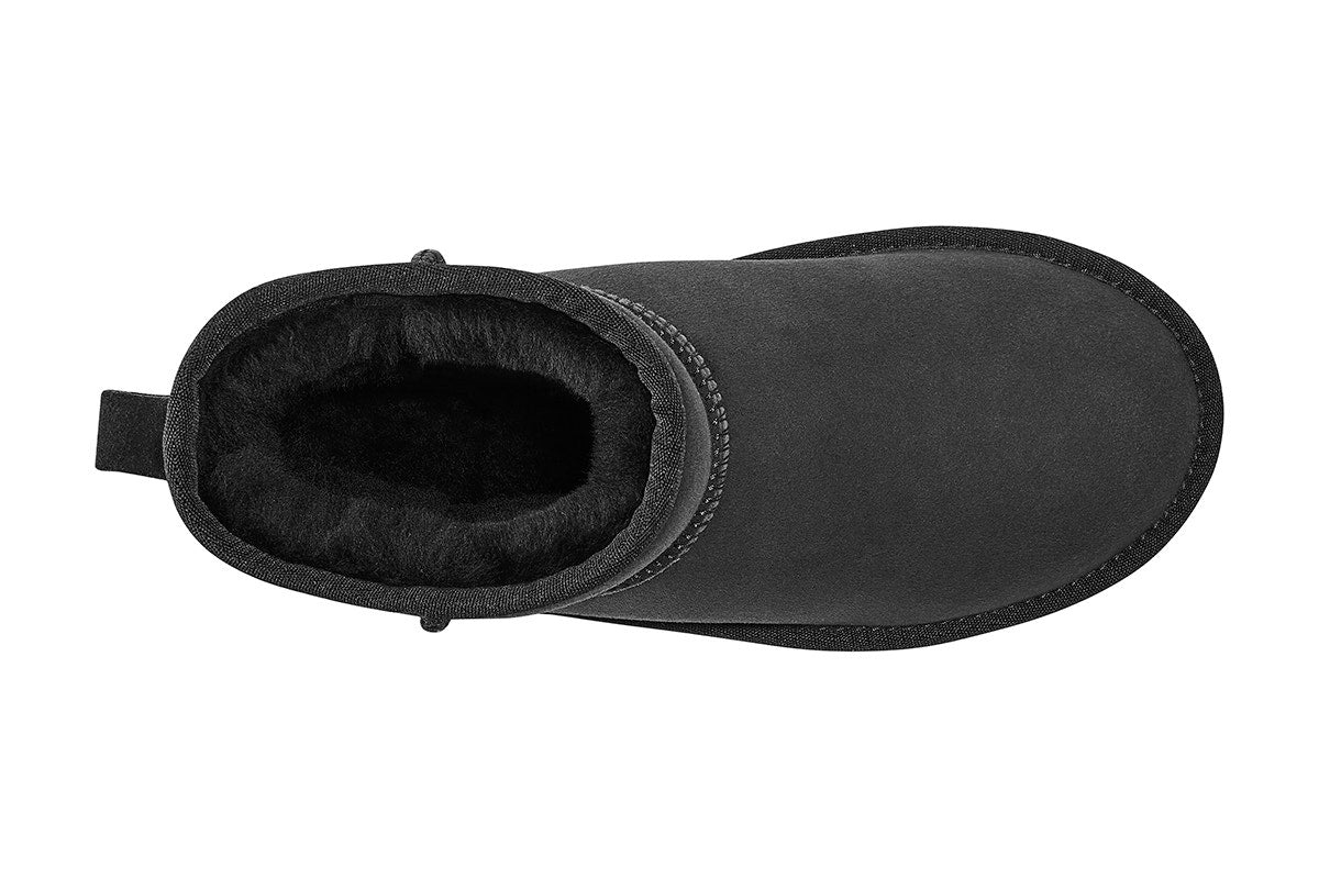 UGG Outback Premium Australian Sheepskin Mini Classic Boot (Black, Size 13M/14W US)