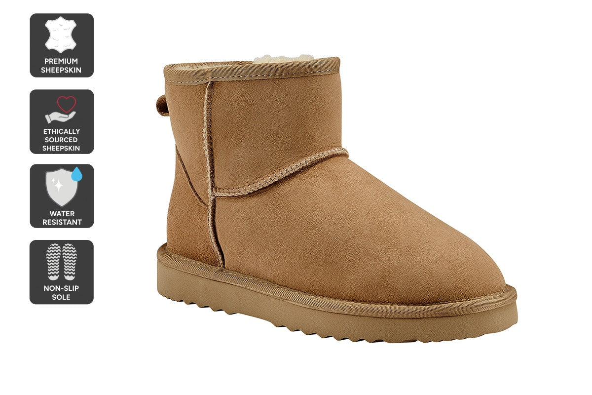UGG Outback Premium Australian Sheepskin Mini Classic Boot (Chestnut, Size 13M/14W US)