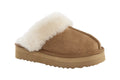 UGG Outback Premium Australian Sheepskin Platform Scuff Slides (Chestnut, Size 10M/11W US)