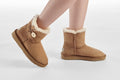 UGG Outback Premium Australian Sheepskin Short Button Boot (Chestnut, Size 13M/14W US)