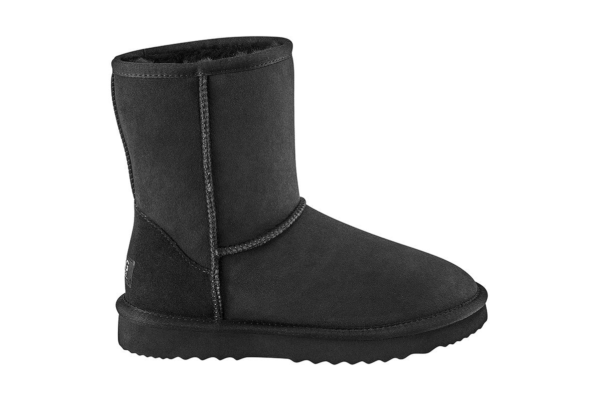 UGG Outback Premium Australian Sheepskin Short Classic Boot (Black, Size 13M/14W US)
