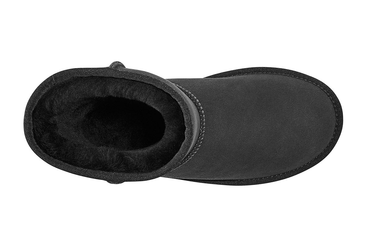 UGG Outback Premium Australian Sheepskin Short Classic Boot (Black, Size 13M/14W US)