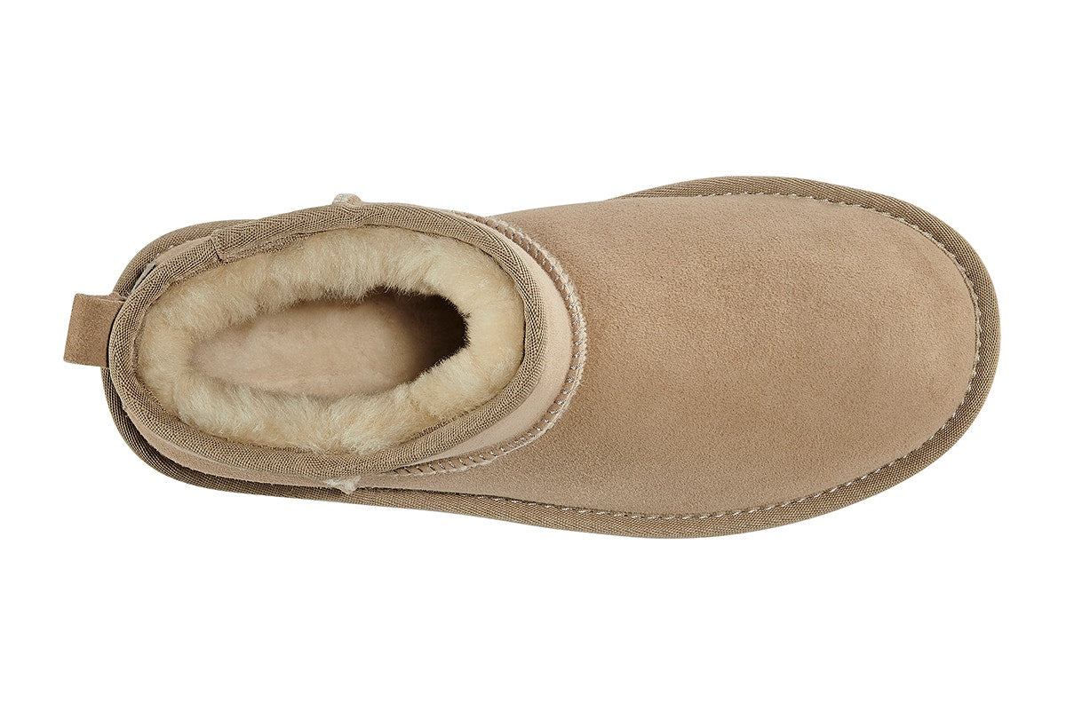 UGG Outback Premium Australian Sheepskin Ultra Mini Boot (Sand, Size 11M/12W US)