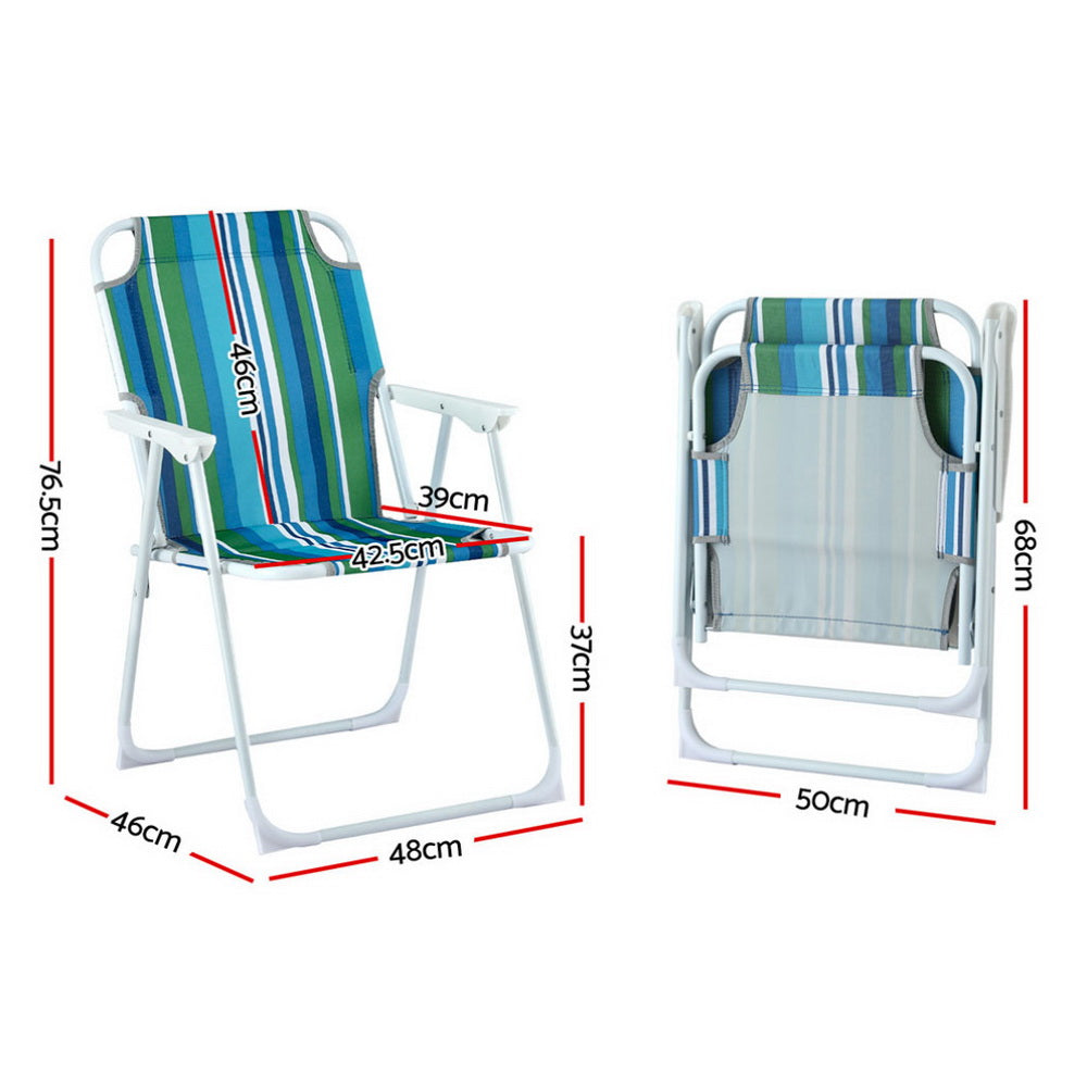 Gardeon Folding Outdoor Chair - Steel Frame, Portable - SuperSaverAU - view 2