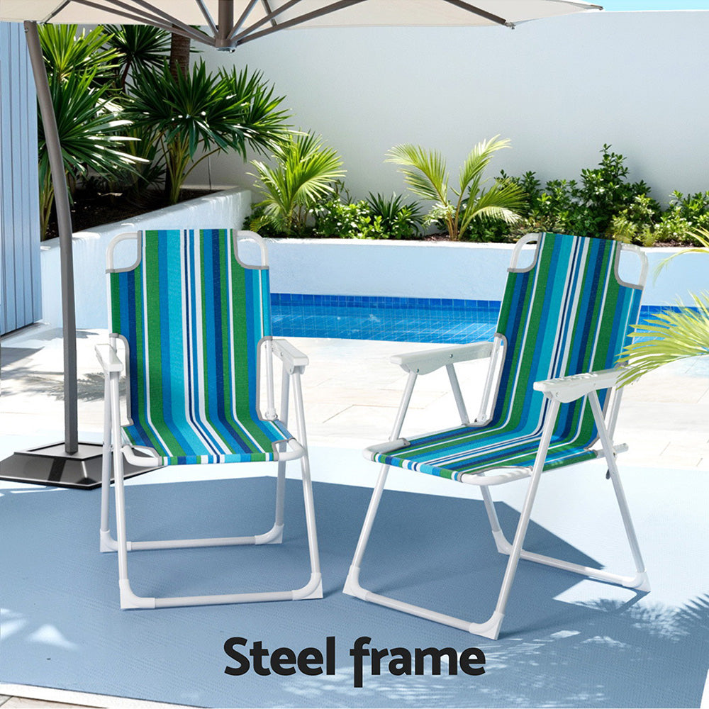Gardeon Folding Outdoor Chair - Steel Frame, Portable