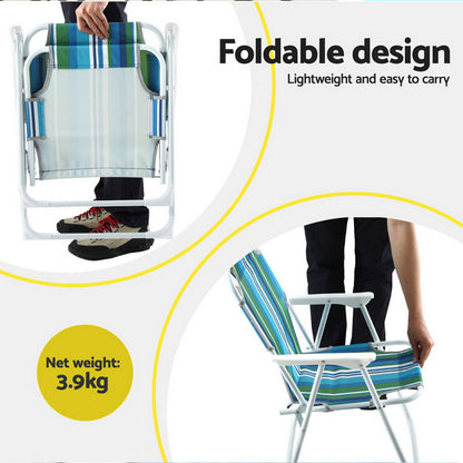 Gardeon Folding Outdoor Chair - Steel Frame, Portable