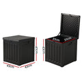 Gardeon Outdoor Storage Box - 80L, Lockable Garden Container in Black - SuperSaverAU - view 2