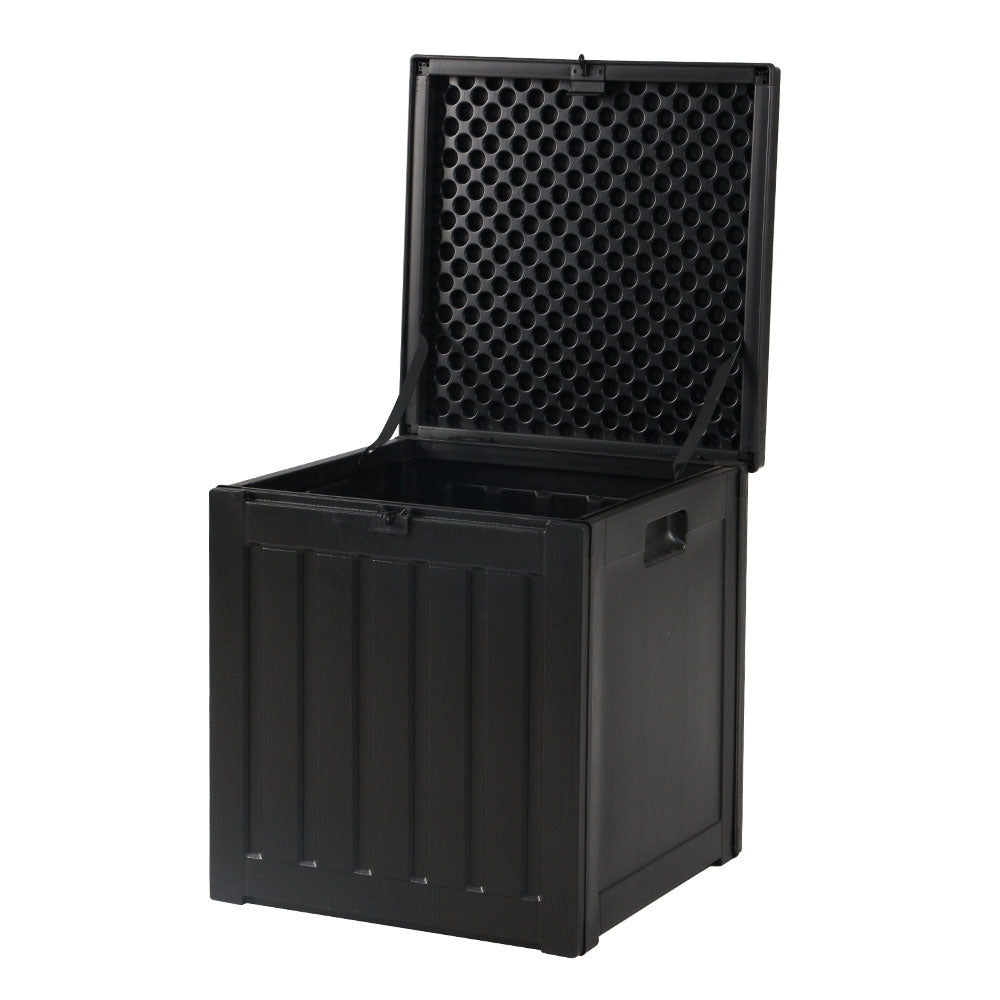 Gardeon Outdoor Storage Box - 80L, Lockable Garden Container in Black - SuperSaverAU - view 3