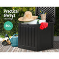 Gardeon Outdoor Storage Box - 80L, Lockable Garden Container in Black - SuperSaverAU - view 4