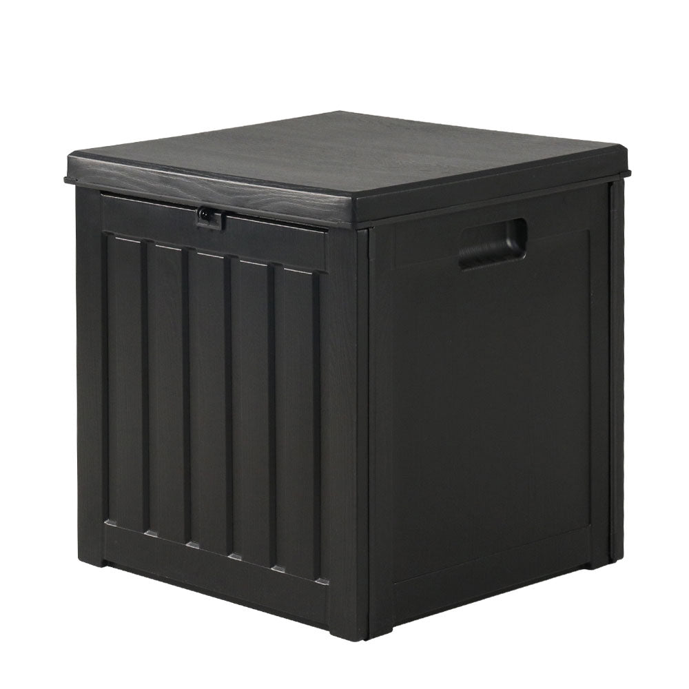 Gardeon Outdoor Storage Box - 80L, Lockable Garden Container in Black