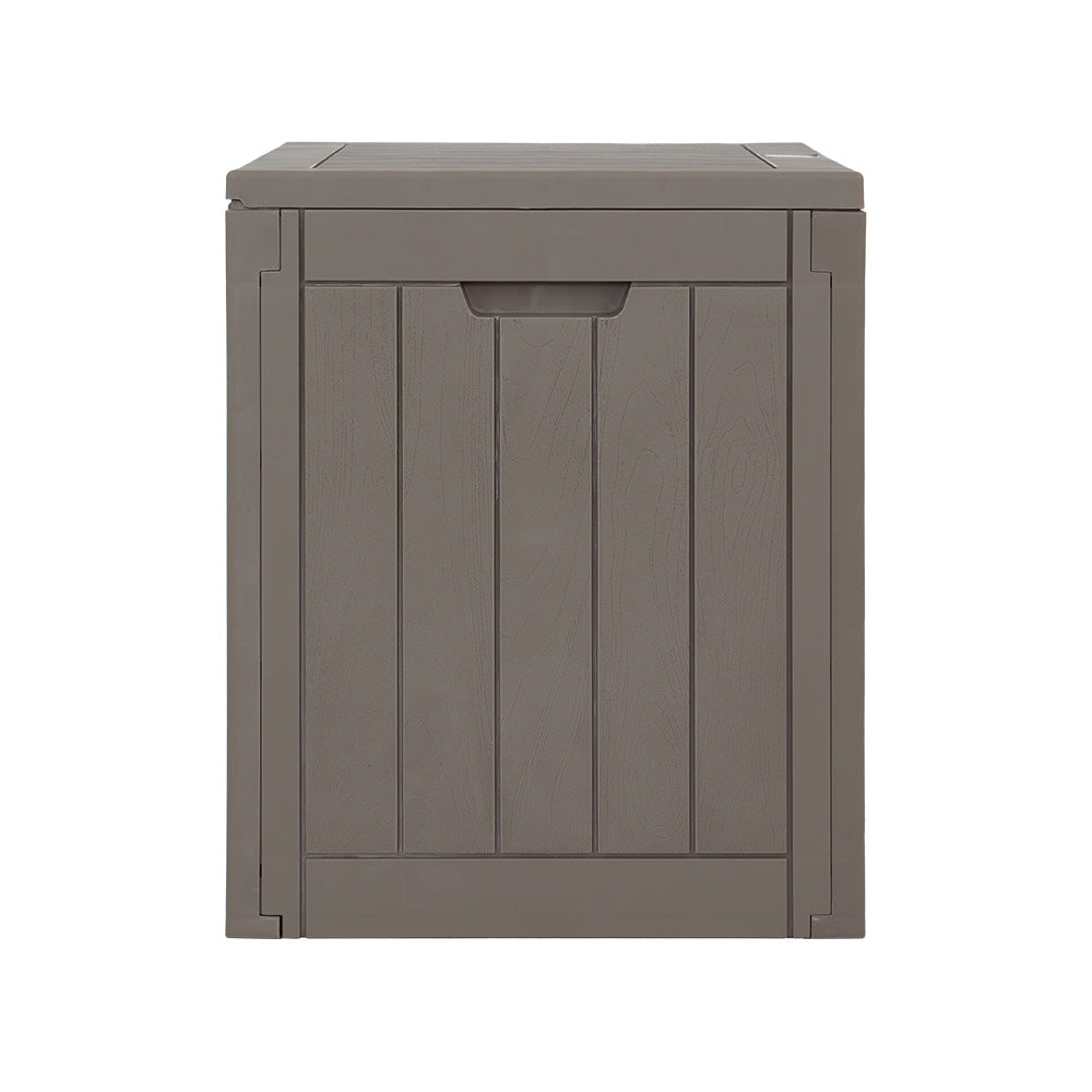 Gardeon Outdoor Storage Box 118L Container Lockable Garden Toy Tool Shed Grey - SuperSaverAU - view 3
