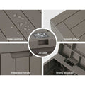 Gardeon Outdoor Storage Box 118L Container Lockable Garden Toy Tool Shed Grey - SuperSaverAU - view 5