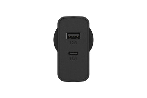 OtterBox 30W Dual Port USB-A + USB-C Wall Charger