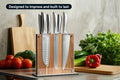 Ovela 7 Piece Japanese Steel Knife Block Set