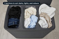 Ovela 120L Laundry Separation Basket with Lid - 3 Sections (Dark Grey)