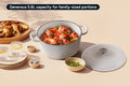 Ovela 5.6L Cast Iron Round Casserole (White)