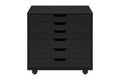 Ovela Alice Wide Mobile Office Drawers (Black)